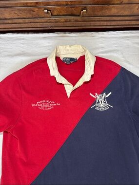 Polo by Ralph Lauren Men’s, XL, Red & Navy Rugby Shirt